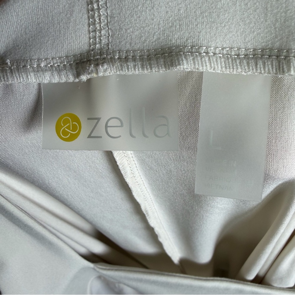 Zella Women’s Cream Relaxed Sleeveless Wide Leg Athleisure Jumpsuit Size Large - Picture 8 of 8